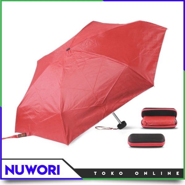 Payung Dompet – Lipat Mini Ukuran Kotak Kacamata Ringan Unik