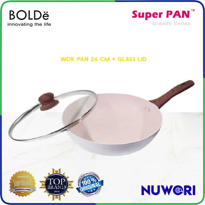 Super Wok PAN BOLDe Wajan 26cm Tutup Kaca…